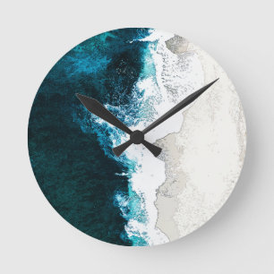 Horloge Ronde Océan Et Plage