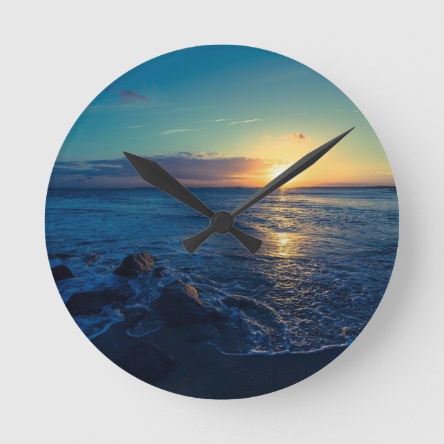Horloge Ronde Ocean Horizon Sunset (Recto)