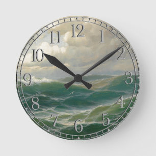 Horloge Ronde Ocean Seabird Waves