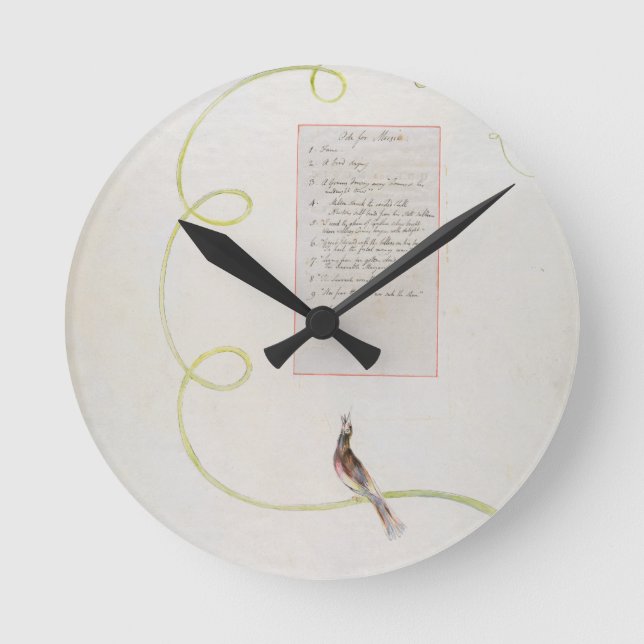 Horloge Ronde "Ode pour la musique" conception 94 'des poèmes de (Recto)