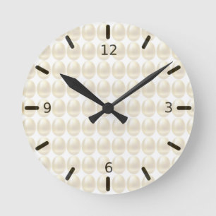 Horloge Ronde OEufs dorés modernes en ivoire 24h/24