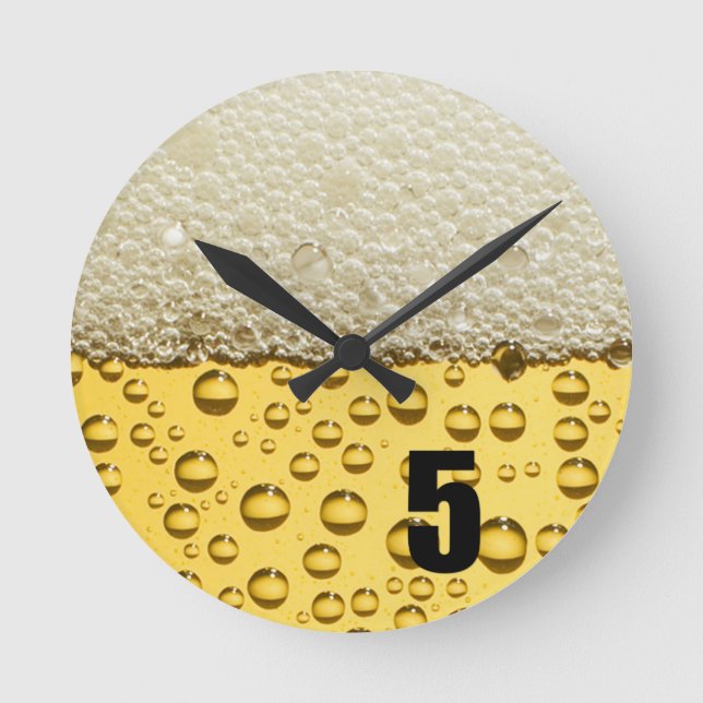 Horloge ronde officielle de la bière (Recto)