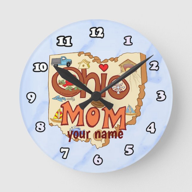 Horloge Ronde Ohio Maman (Recto)