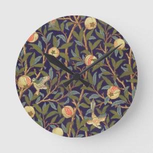 Horloge Ronde Oiseau et grenade de William Morris