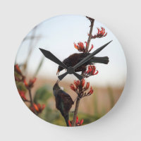 Oiseaux de Tui sur le lin de la Nouvelle Zélande