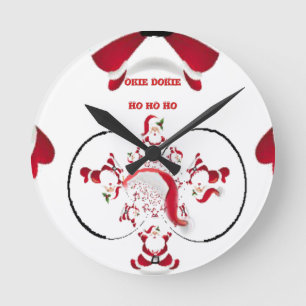 Horloge Ronde Oki Dokie Père Noël !