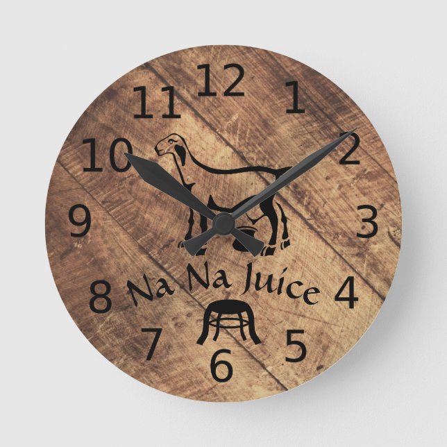 Horloge Ronde Old Timer Line Art Militant Nanny Chèvre (Recto)