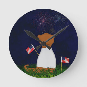 Horloge Ronde Oliver Le Otter Regarde Les Feux D'Oeuvre