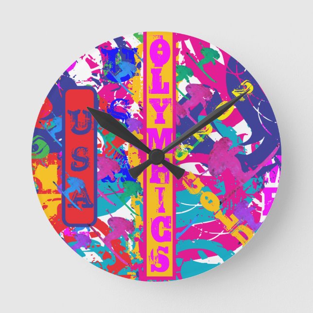 HORLOGE RONDE OLYMPIC SKIING (Recto)