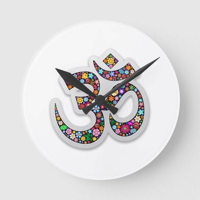 Horloge Ronde Om Ohm Aum Namaste Yoga (Recto)