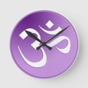 Horloge Ronde Om Symbole Massage Room Clocks