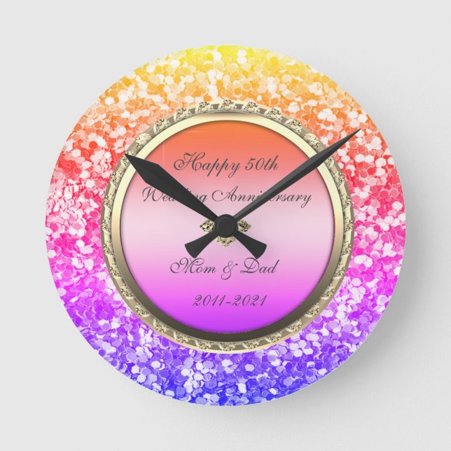 Horloge Ronde Ombre Parties scintillant Diamonds 50e anniversair (Recto)