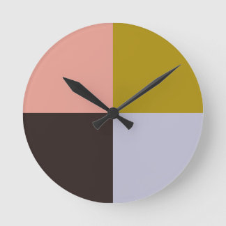 Horloge Ronde Or Rose Chocolat Lavande