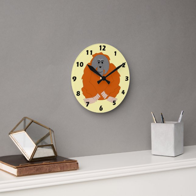 Horloge Ronde Orangutan Design (Bureau)