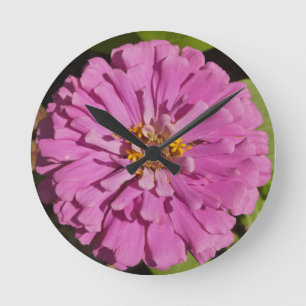 Horloge Ronde Oreiller jeté tendance avec Zinnia violet