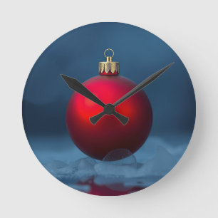 Horloge Ronde Ornement de boule de Noël