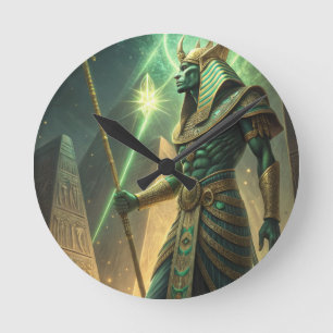 Horloge Ronde Osiris Dieu de la Renaissance Éternelle Agrandis