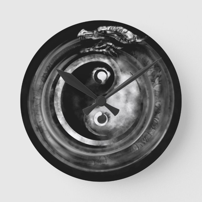 Horloge Ronde Ouroboros Yin - Yang (Recto)