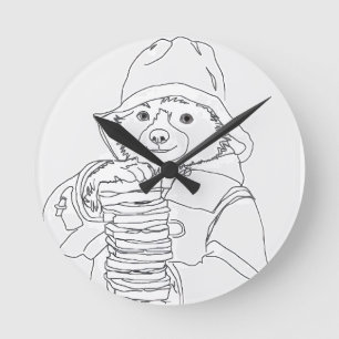 Horloge Ronde Ours avec Sandwichs