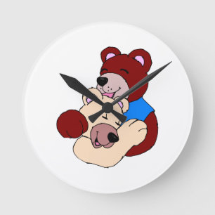 Horloge Ronde Ours Mignons