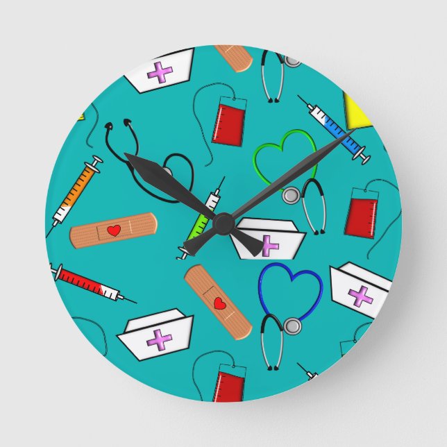 Horloge Ronde Outils d'infirmière (Recto)