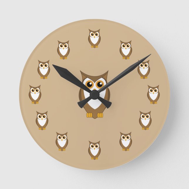 Horloge Ronde Owl Kitchen Wall Clock Owl Lover (Recto)