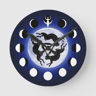 Horloge Ronde Pagan's Moon Goddess, Tinner's Rabbit