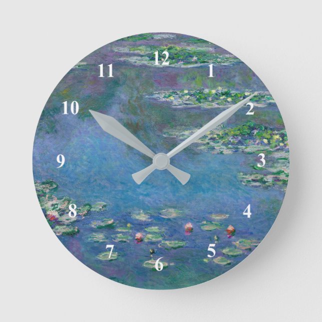 Horloge Ronde Painting de Monet Water Lilie (Recto)