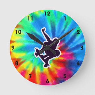 Horloge Ronde Paix, Amour, Skate