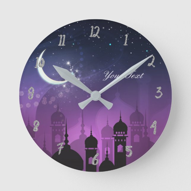 Horloge Ronde Palais pourpre marocain de mille et une nuits (Recto)