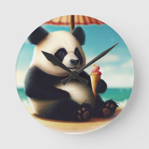 Horloge Ronde Panda Bears