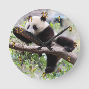 Horloge Ronde Panda Cub