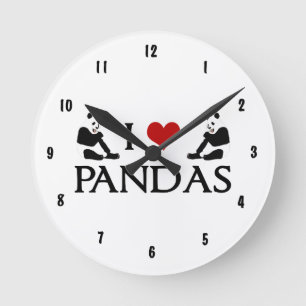 Horloge Ronde Panda mignon