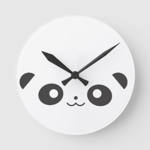 Horloge Ronde Panda semi-transparent
