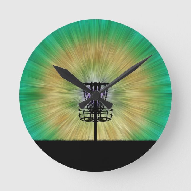 Horloge Ronde Panier de golf Tie Dye Disk (Recto)
