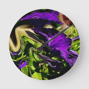 Horloge Ronde Panique violette