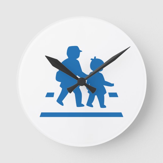 Horloge Ronde Panneau de signalisation scolaire >> Japonais (Recto)