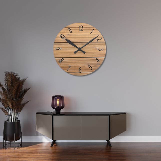Horloge Ronde Panneaux fantaisie en bois (Créateur téléchargé)