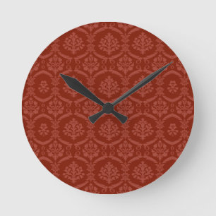 Horloge Ronde Papier peint 3 de damassé