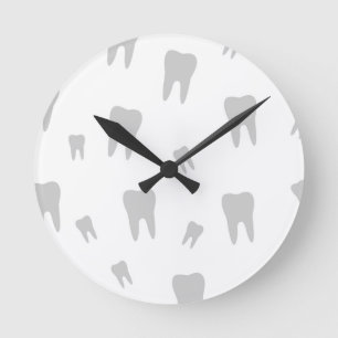 Horloge Ronde Papier peint de dent pour le dentiste