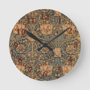 Horloge Ronde Papier peint riche au chèvrefeuille de William Mor