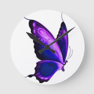 Horloge Ronde Papillon d'horloge