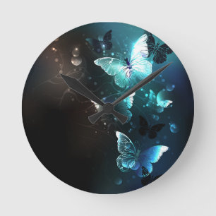 Horloge Ronde Papillons de nuit