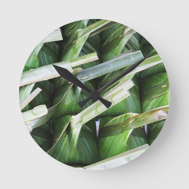 Horloge Ronde Paquets en feuille de bananier enveloppés (Recto)