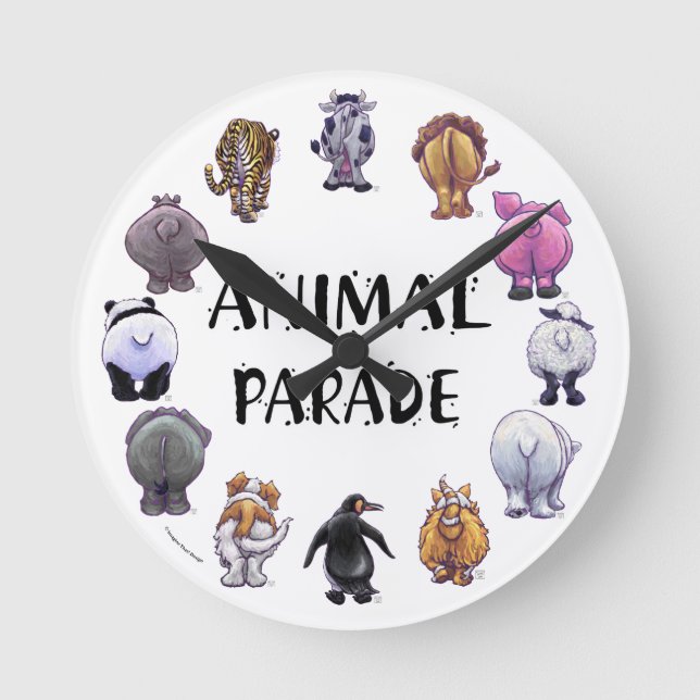 Horloge Ronde Parade animale (Recto)