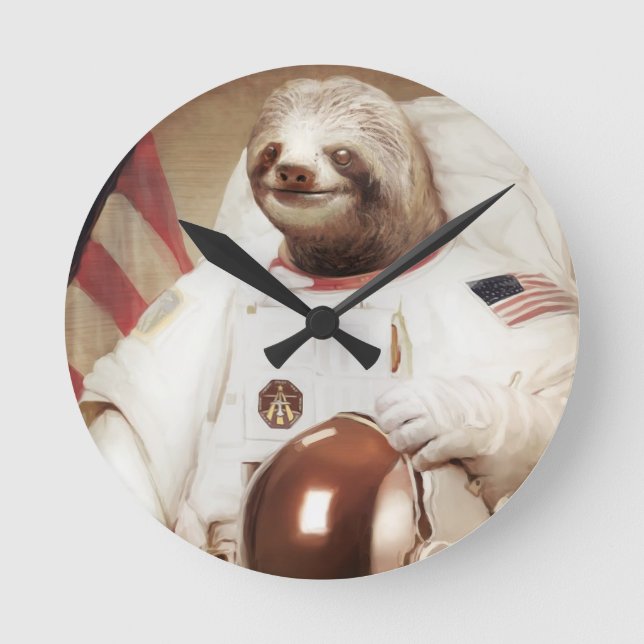 Horloge Ronde paresse astronaute (Recto)