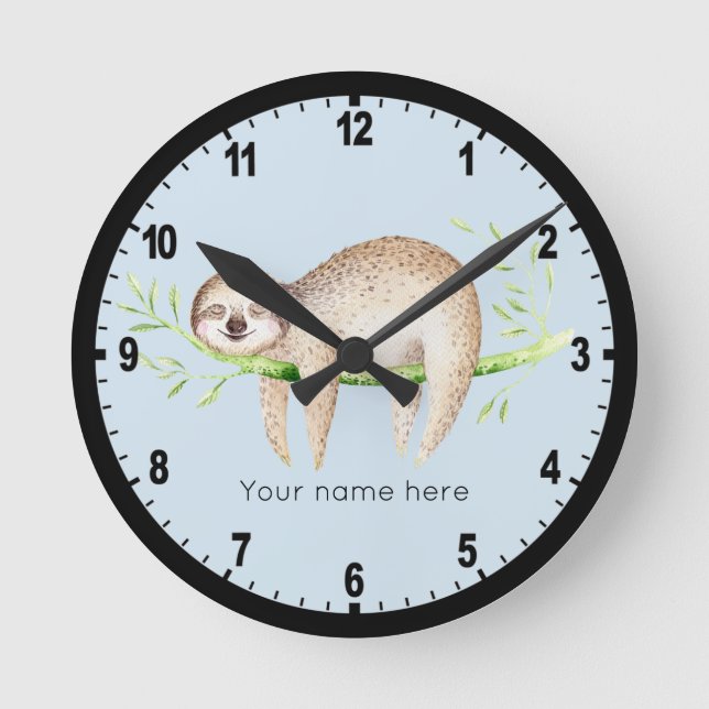 Horloge Ronde Parfum heureux personnalisé (Recto)