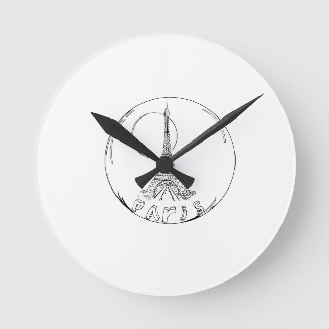 Horloge Ronde paris dans une boule de verre (Recto)