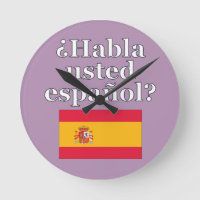 Parles-tu espagnol ? en espagnol. Fanion