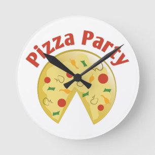 Horloge Ronde Partie de pizza